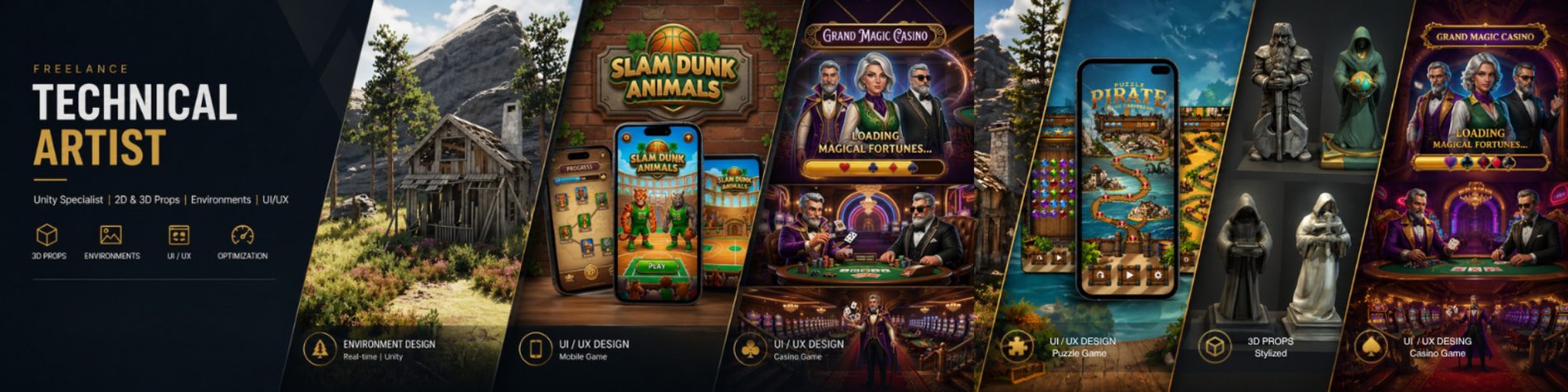 Ron Edelstein freelance technical artist portfolio banner